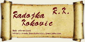 Radojka Koković vizit kartica